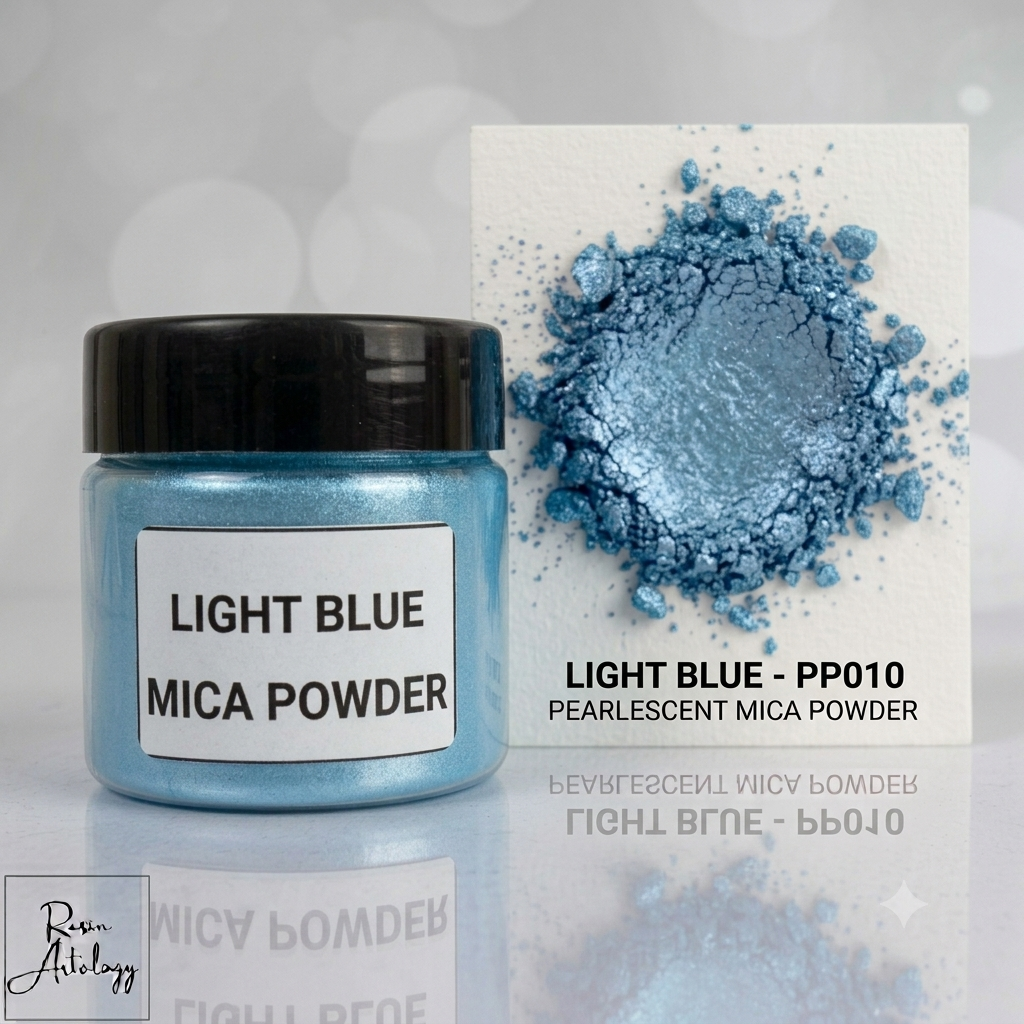 Light Blue Pearl Mica Powder Pigment
