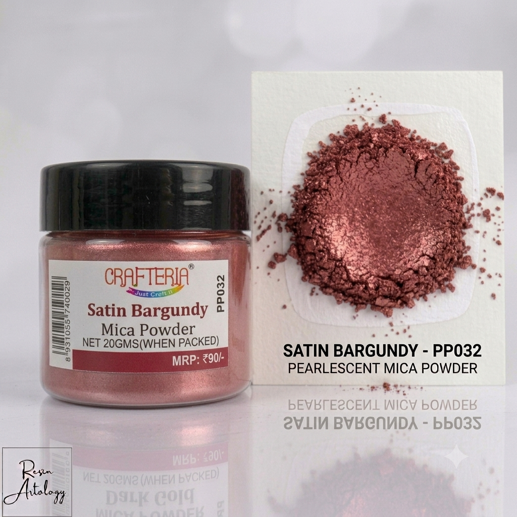 Satin Bargundy Pearl Mica Powder Pigment