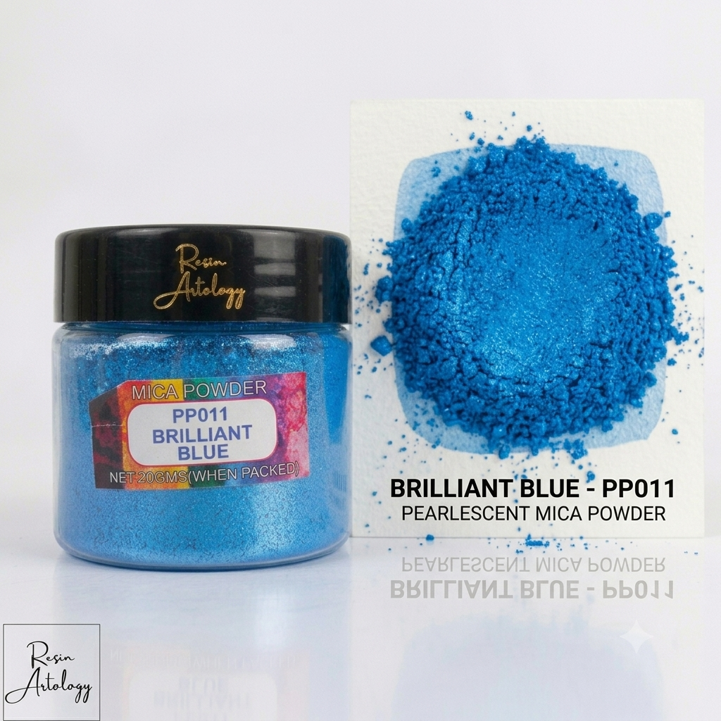 Brilliant Blue Pearl Mica Powder Pigment