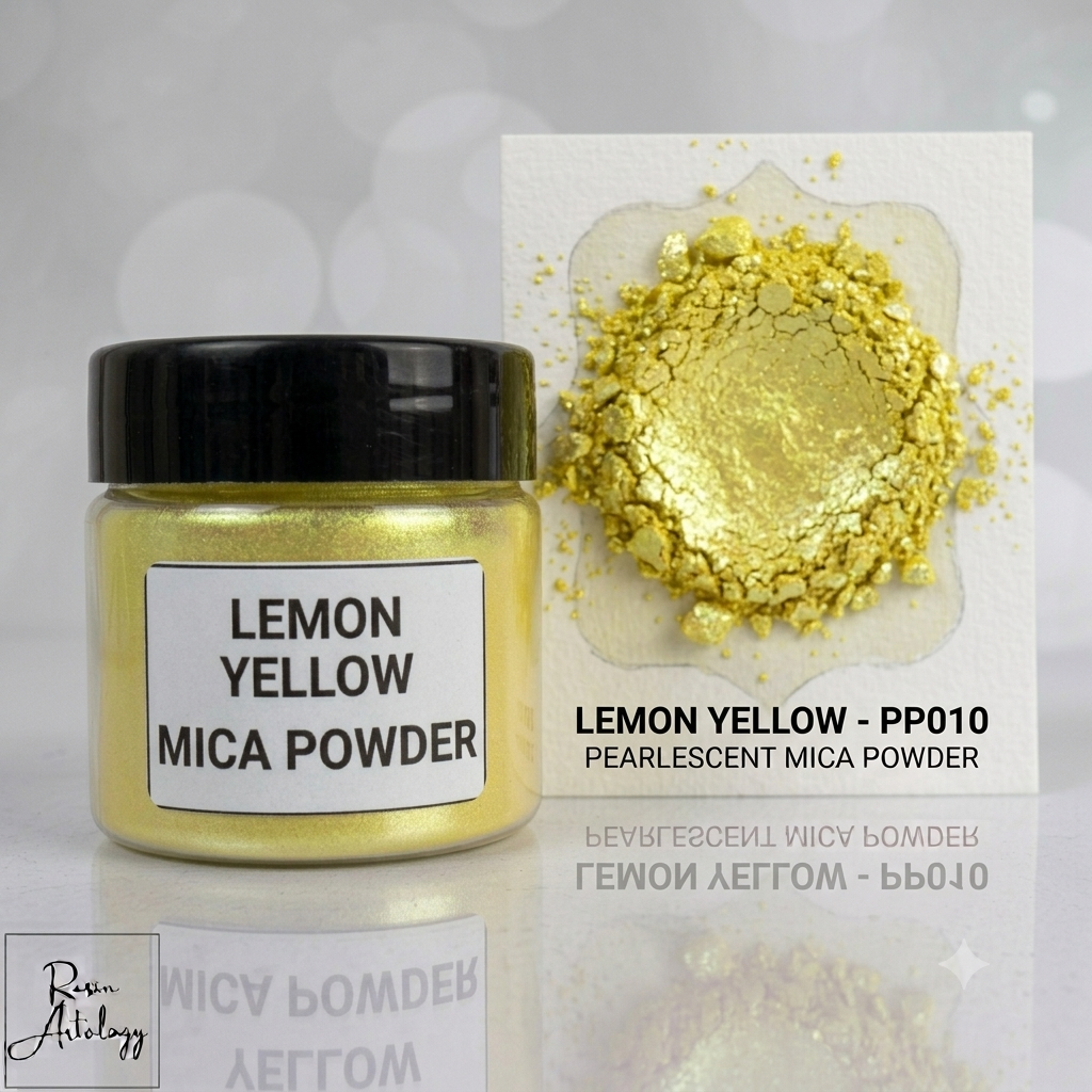 Lemon Yellow Pearl Mica Powder Pigment