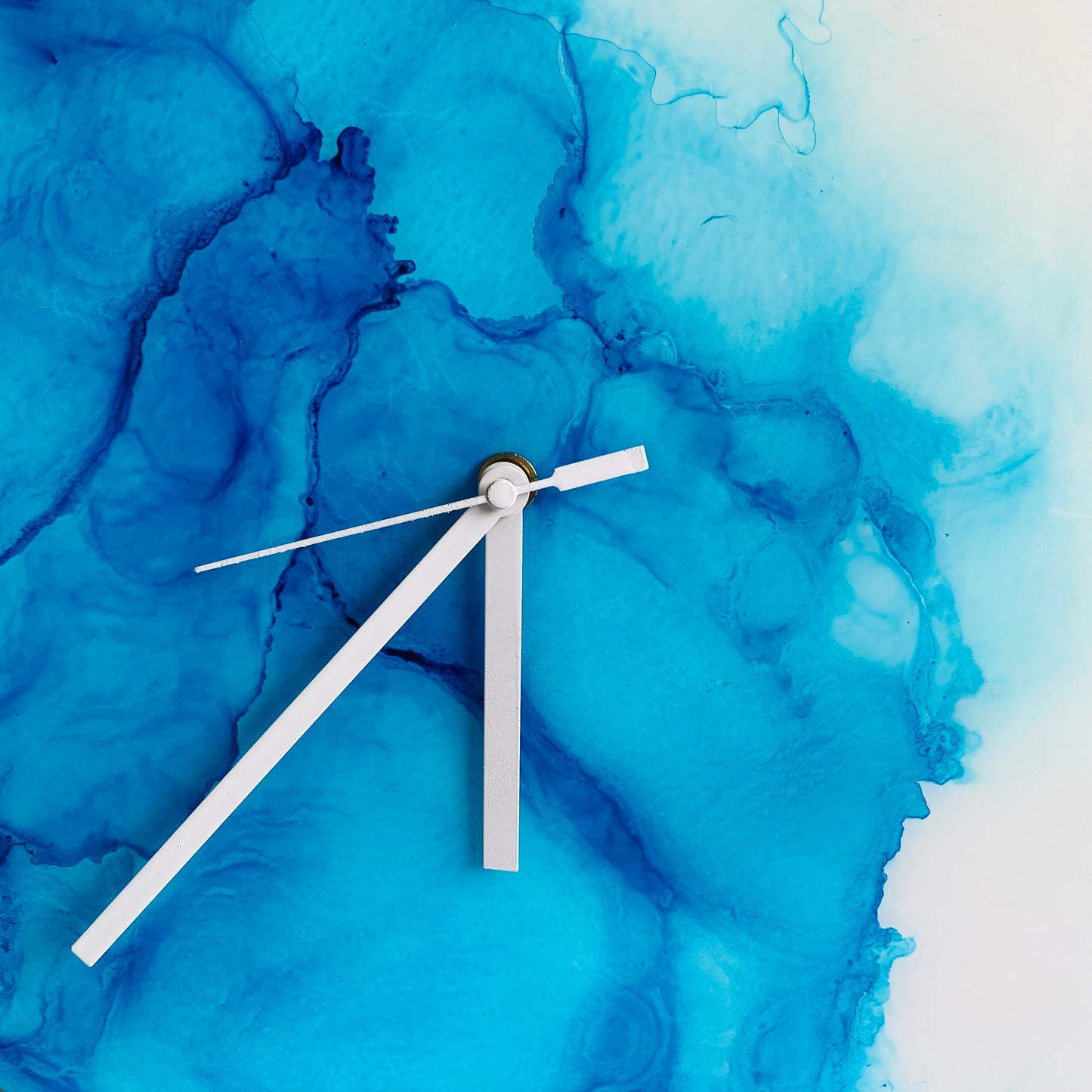 Epoxy Alcoholic Resin Wall Clock | Unique home decor | Housewarming gift - Blue Alcoholic Clock