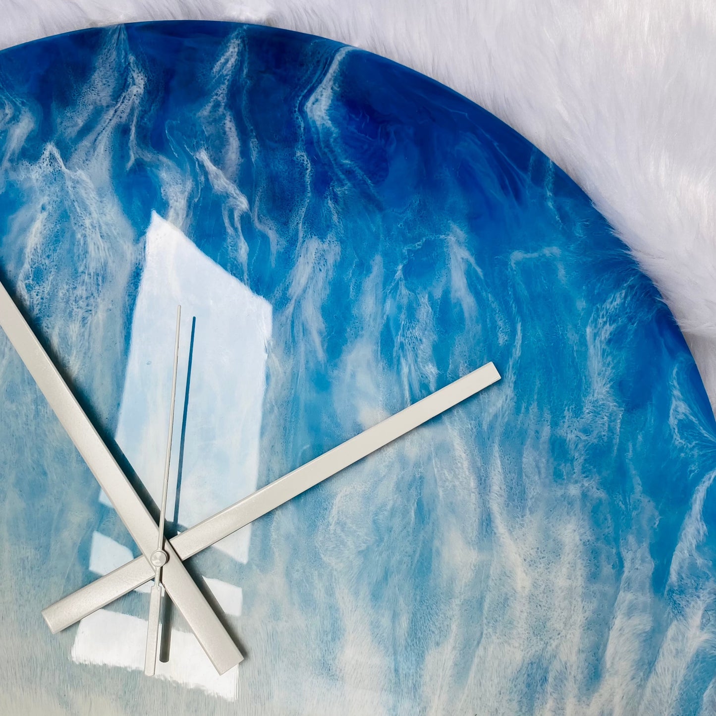 Epoxy Resin Wall Clock | Unique home decor | Housewarming gift - Blue Beach Clock