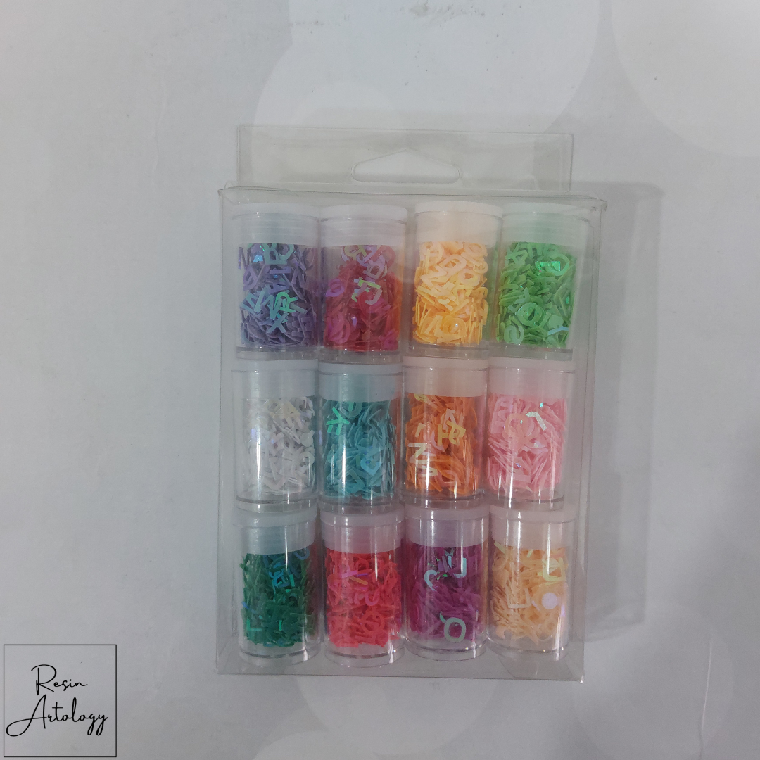 RAINBOW ALPHABET GLITTER