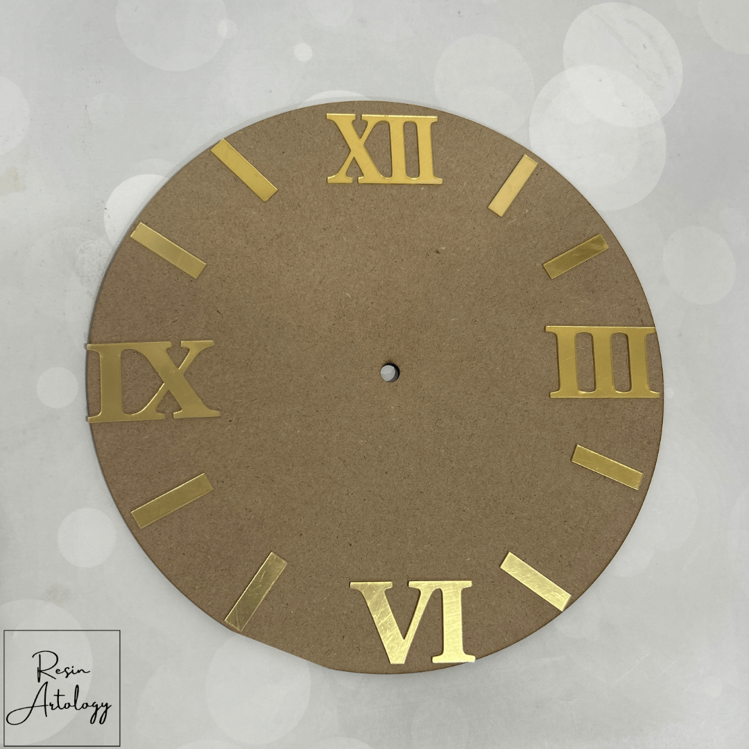ACRYLIC GOLDEN ROMAN NUMBERS WITH STICKS