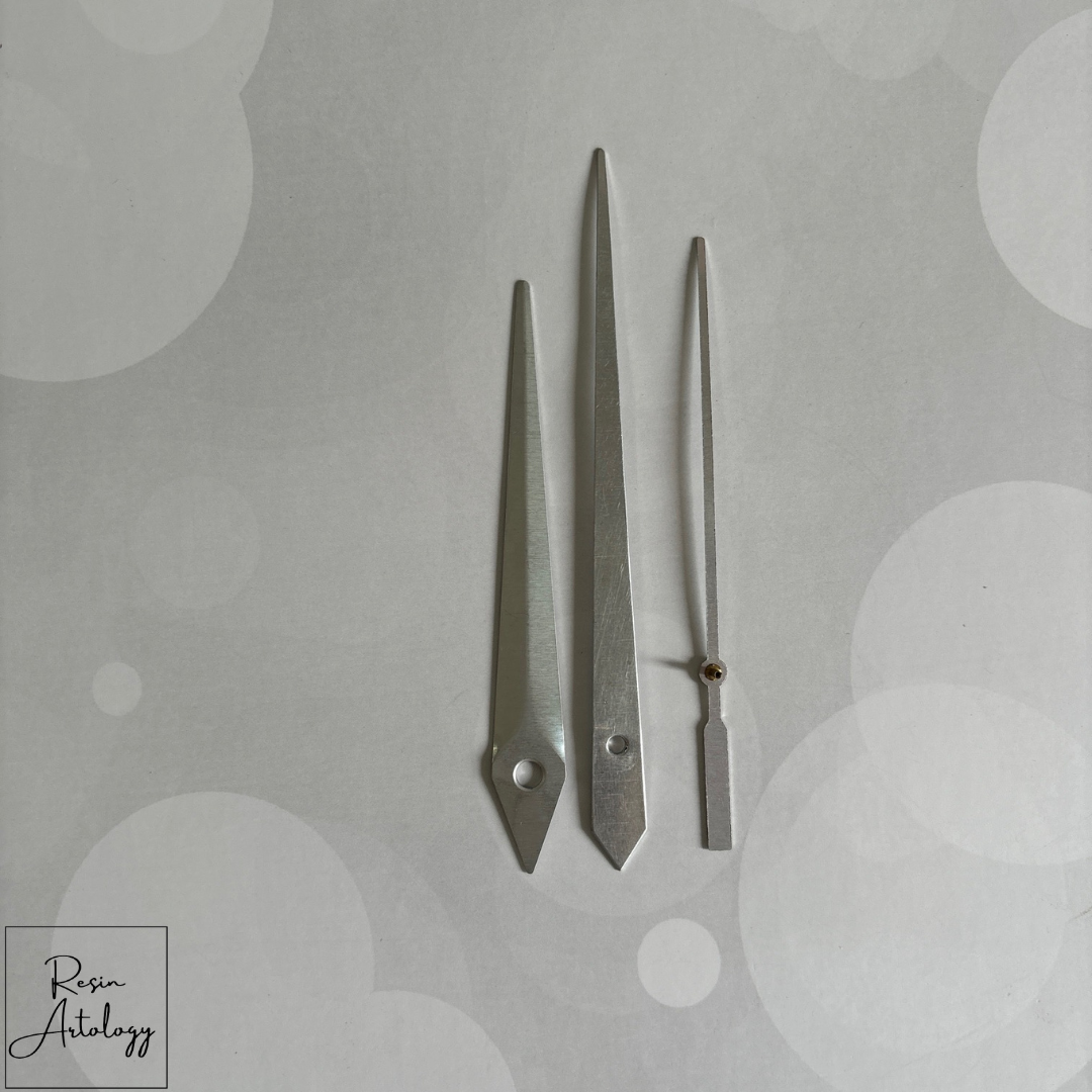 SMALL SILVER CLOCK HANDS