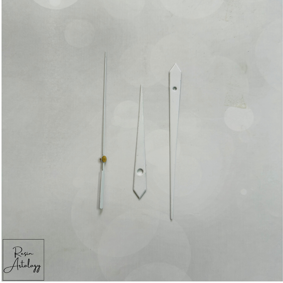 WHITE CLOCK HANDS MEDIUM