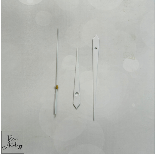 WHITE CLOCK HANDS MEDIUM