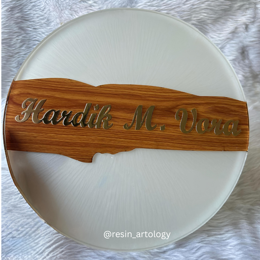 Resin Customized Name Plate - Personalized Gift - Customized with Your Text .