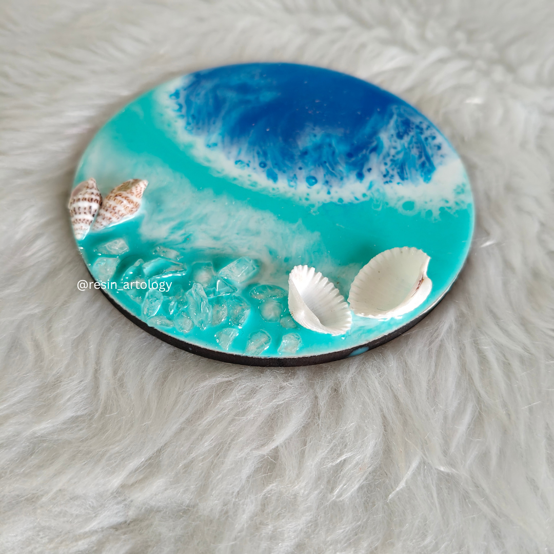 Epoxy Resin Coaster - ( Size - 4 Inch )