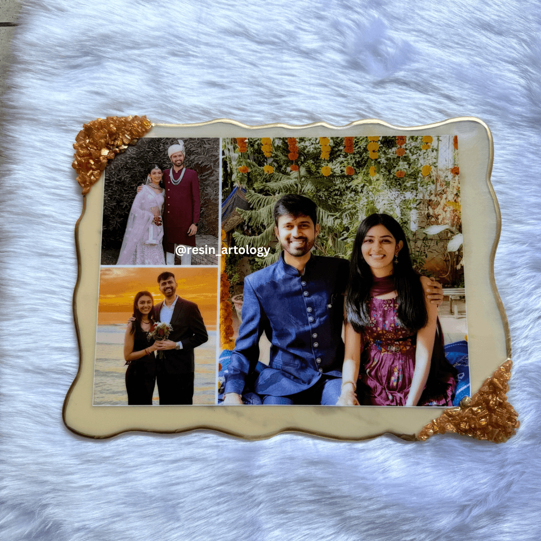 Customised Resin Photo Frame for Home Decor Personalized Gift - Customized with Your Photos and Text