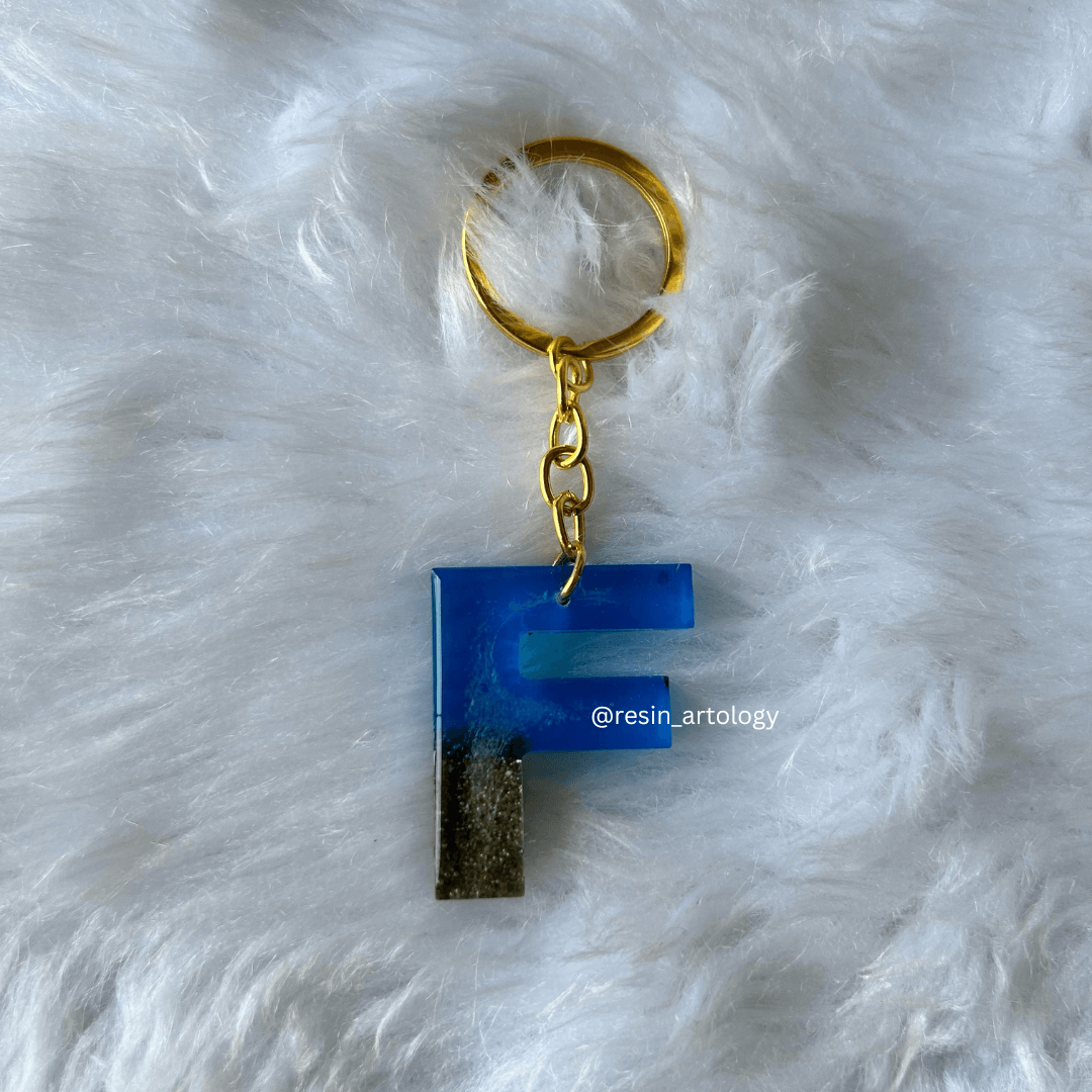 Resin Alphabet Keychain Beach Theme