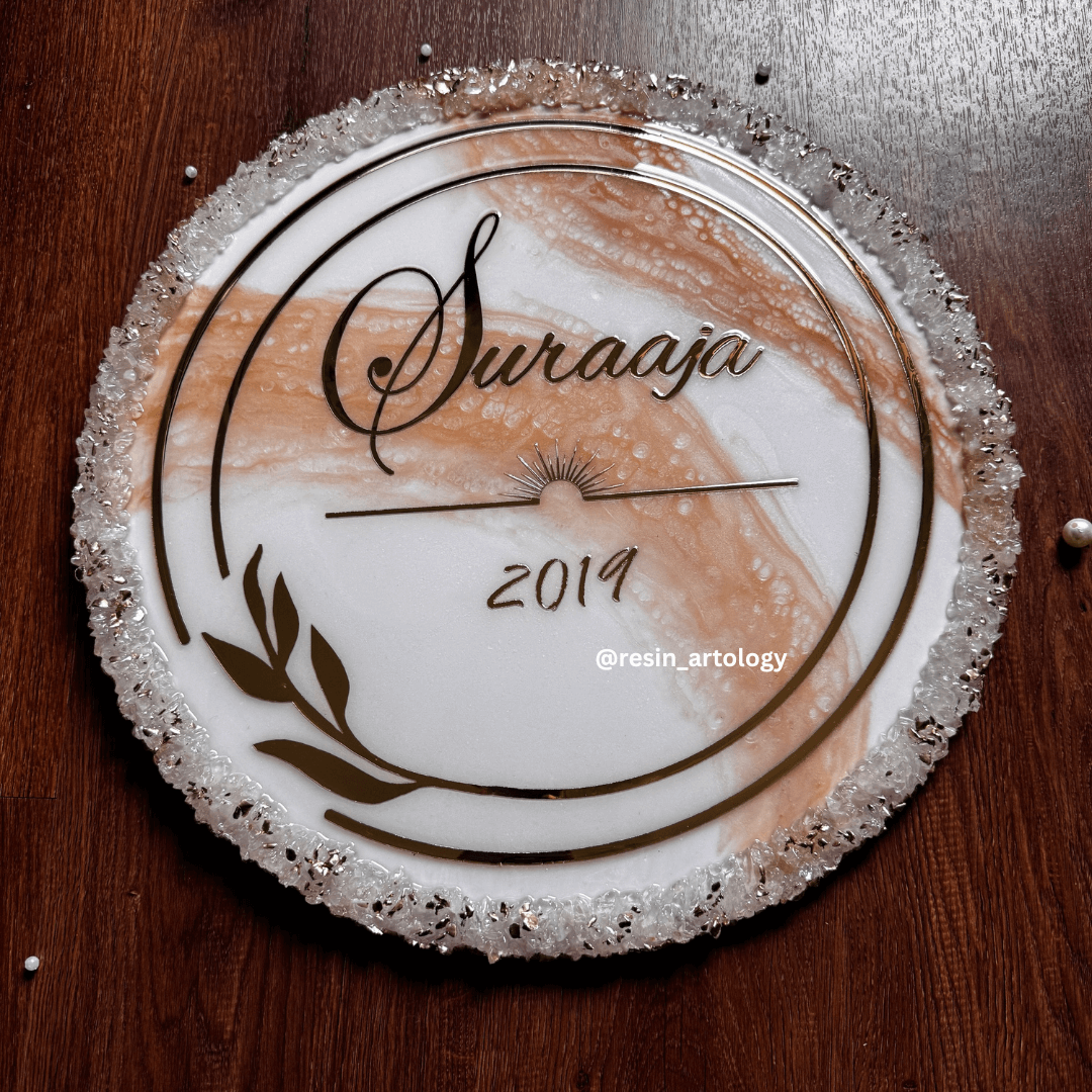 Resin Customized Name Plate - Personalized Gift - Customized with Your Text .