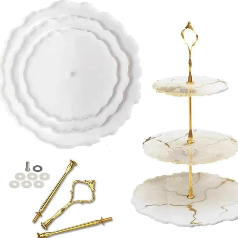 3 Tier Cake Stand Mould With Fittings