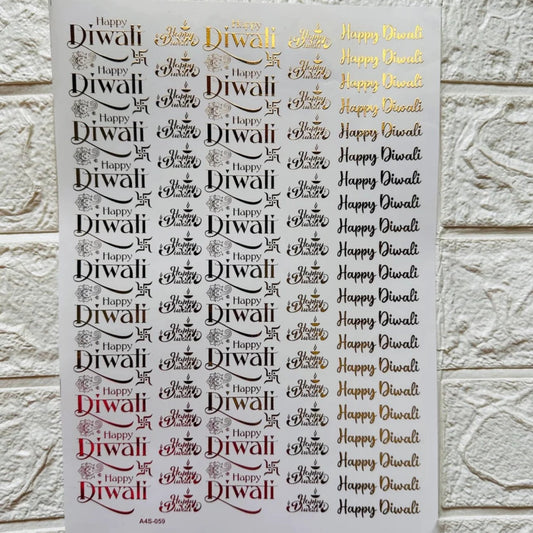 Diwali Embossed Stickers