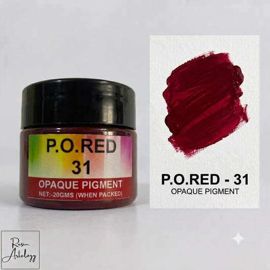 P. O. Red opaque pigment