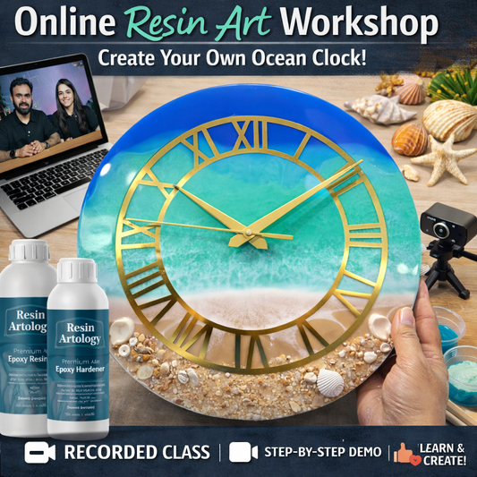 Resin Art Workshop - Ocean Theme Wall Clock (Online)