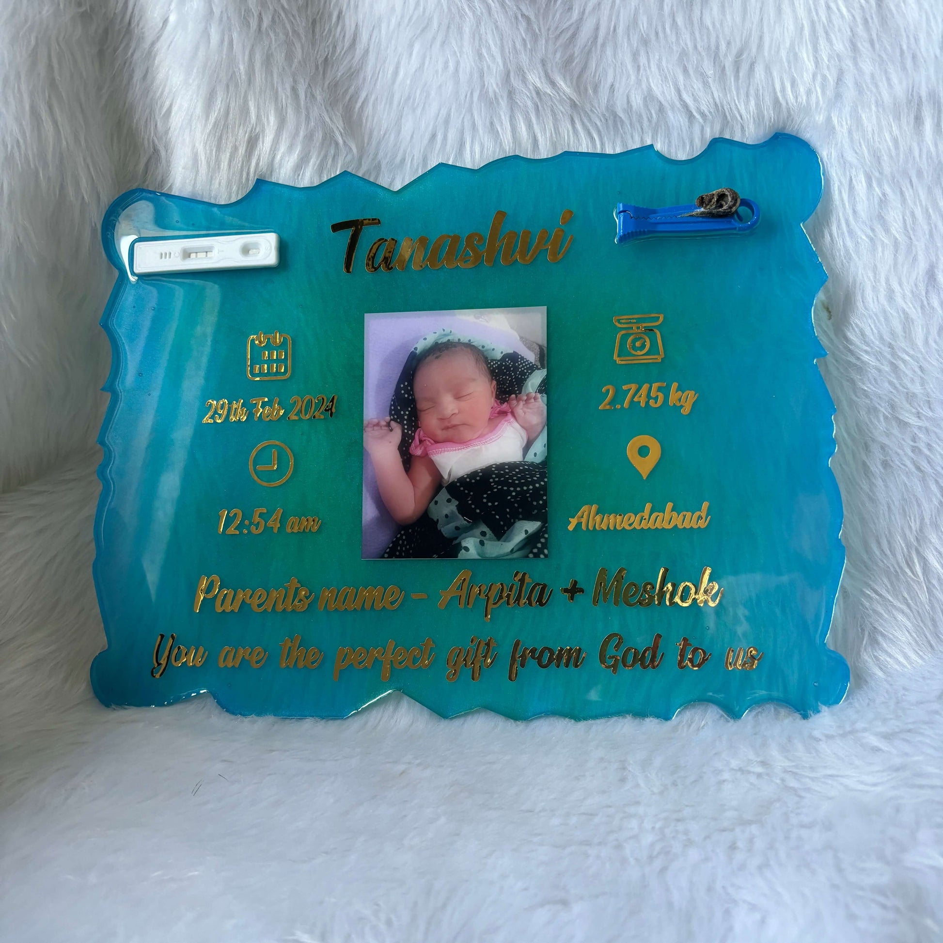 Customised Resin Baby Frame Costomised Photo And Text