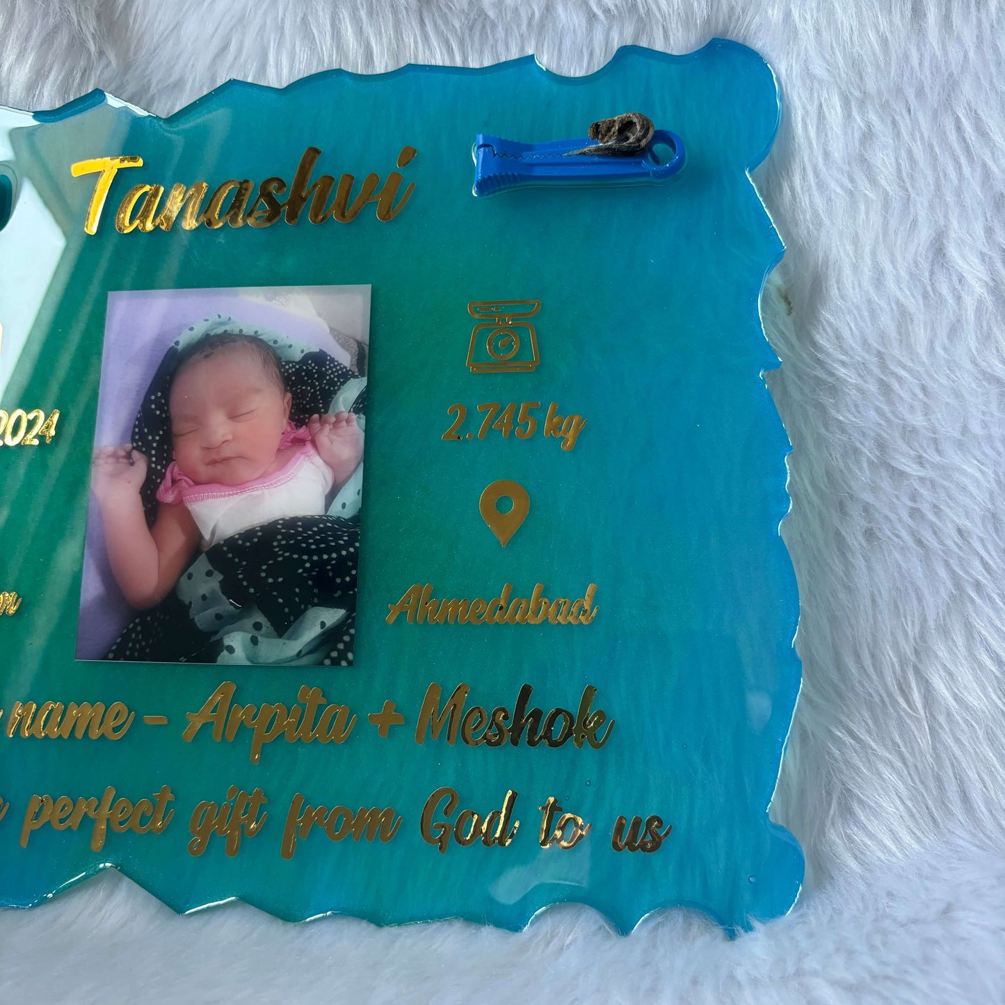 Customised Resin Baby Frame Costomised Photo And Text