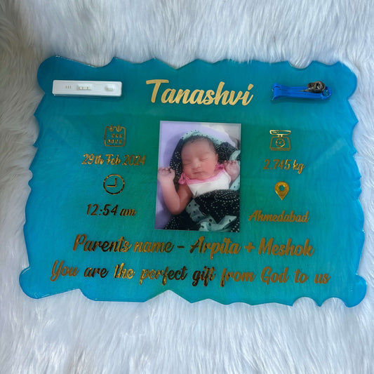 Customised Resin Baby Frame Costomised Photo And Text