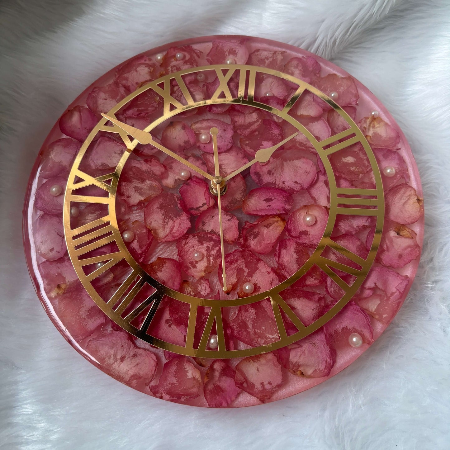 Resin Flower preservation Clock -Resin Varmala Preservatio - Personalized Gift - Customized with Your Photos and Text