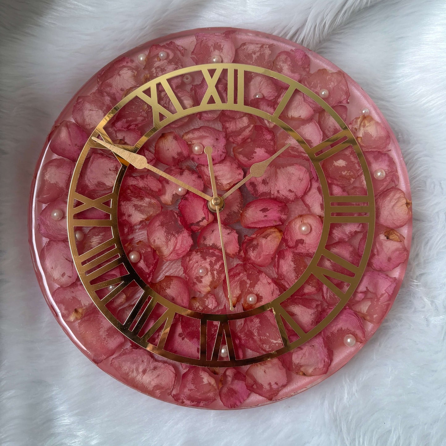 Resin Flower preservation Clock -Resin Varmala Preservatio - Personalized Gift - Customized with Your Photos and Text