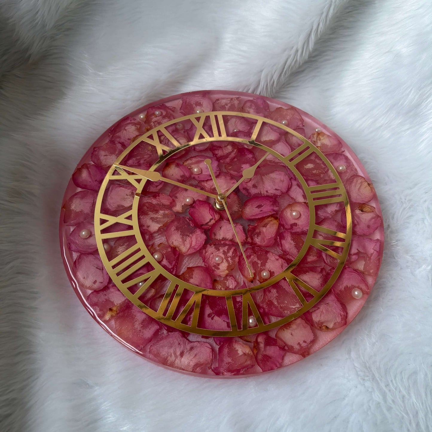 Resin Flower preservation Clock -Resin Varmala Preservatio - Personalized Gift - Customized with Your Photos and Text