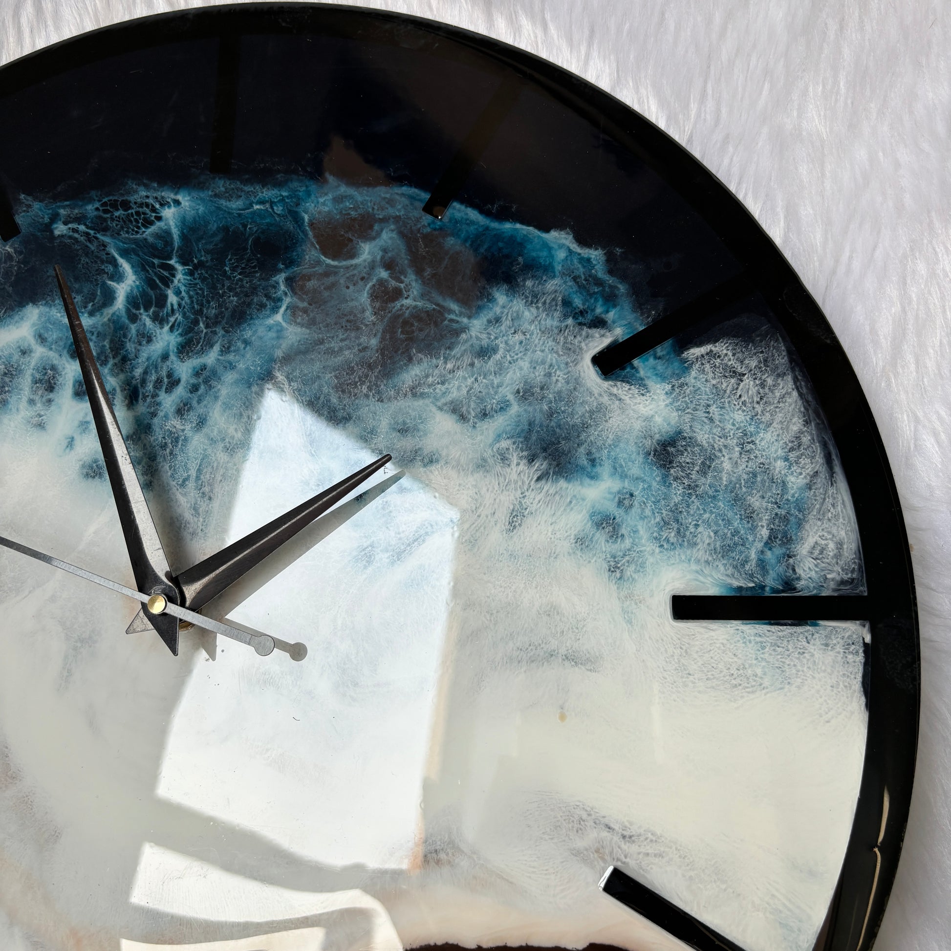 Epoxy Resin Wall Clock | Unique home decor | Housewarming gift - Beach Theme Clock