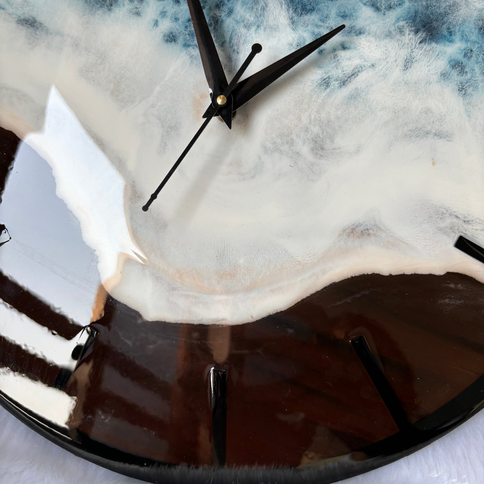 Epoxy Resin Wall Clock | Unique home decor | Housewarming gift - Beach Theme Clock