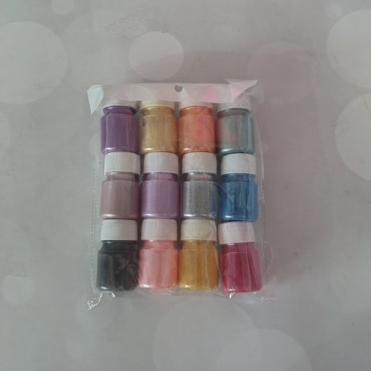 Set of 12 Pearl Mica Powder Pigment (LIGHT)