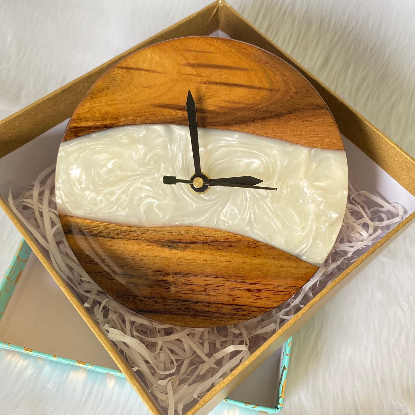 Epoxy Resin Wall Clock | Unique home decor | Housewarming gift - Table Clock