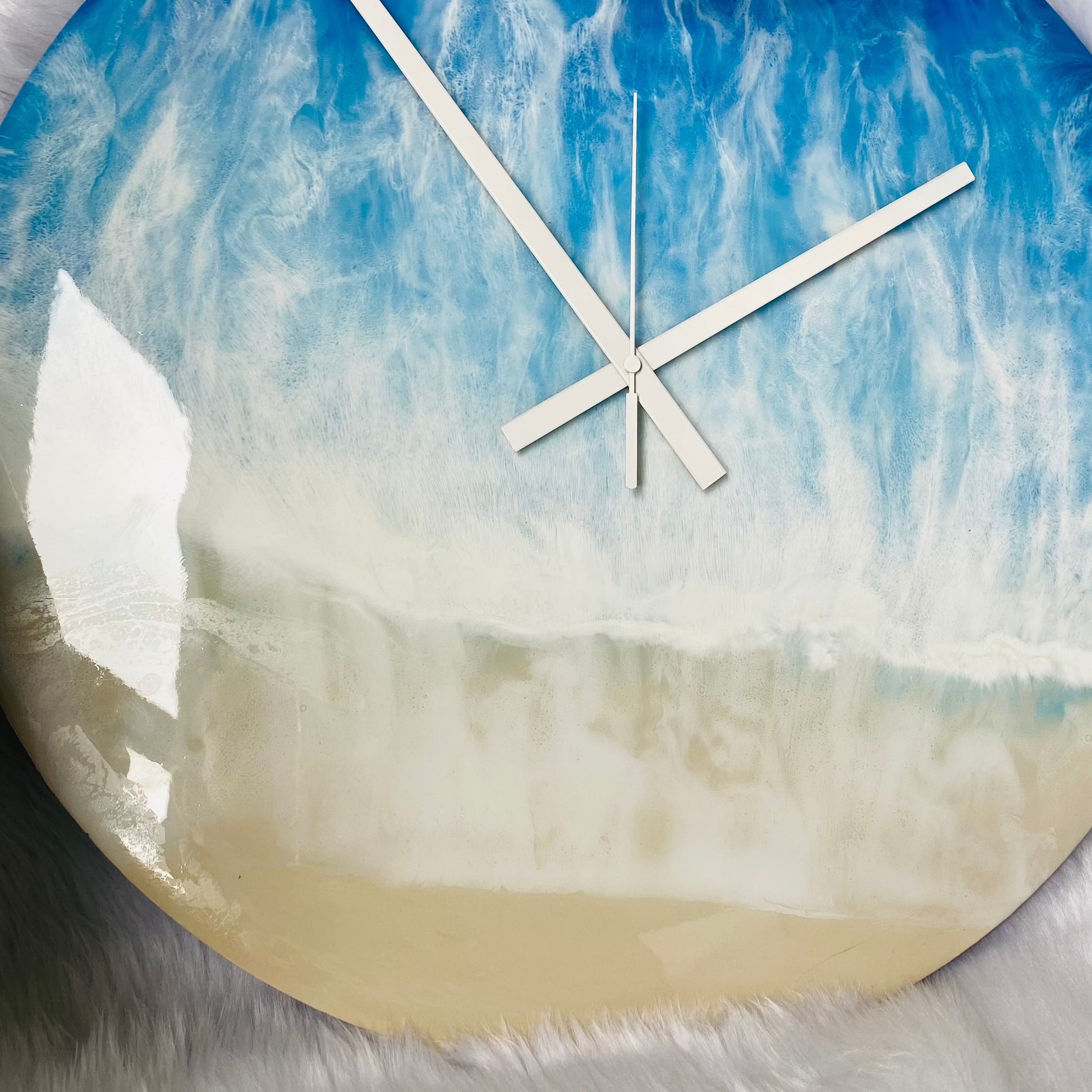 Epoxy Resin Wall Clock | Unique home decor | Housewarming gift - Blue Beach Clock