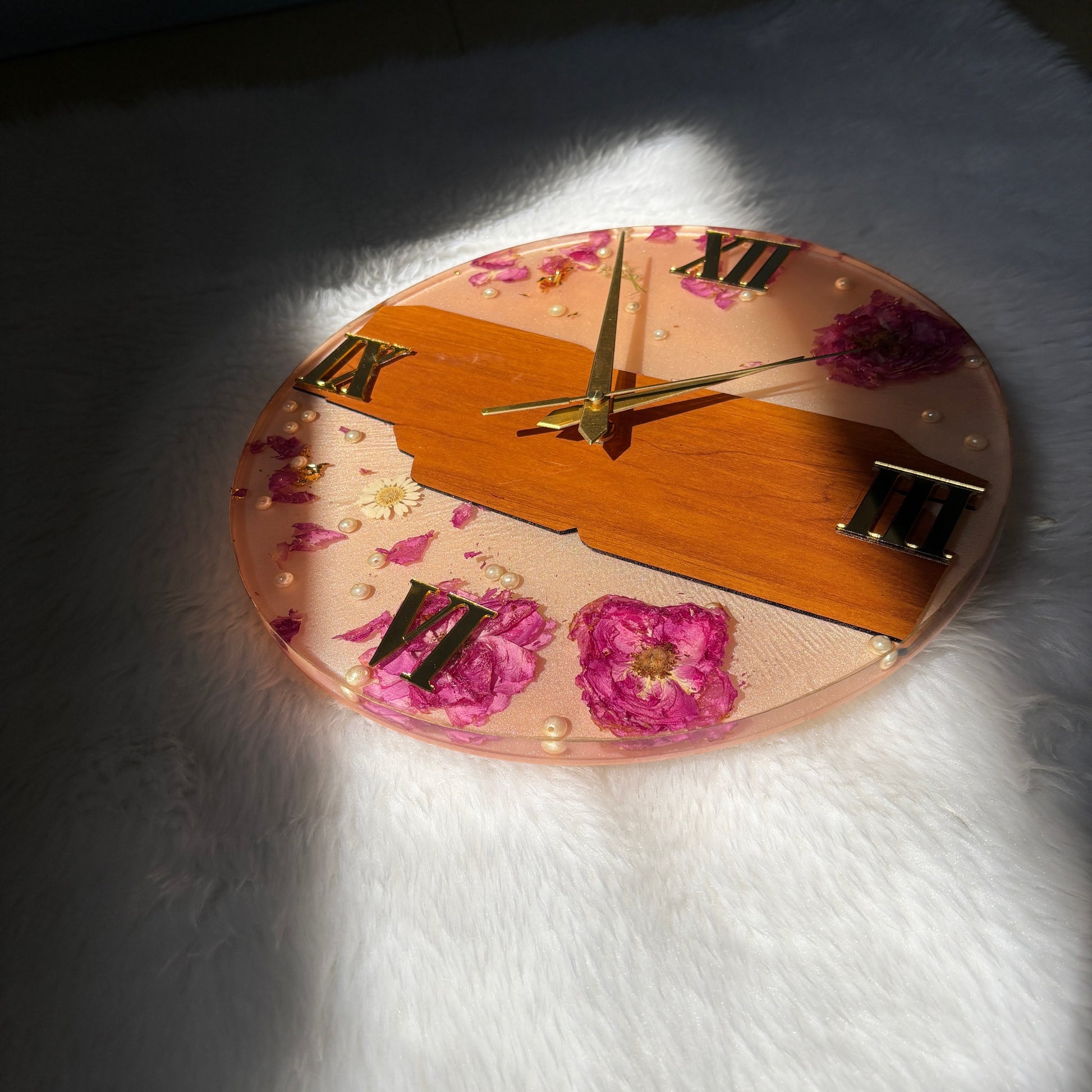 Resin Flower preservation Clock -Resin Varmala Preservatio - Personalized Gift - Customized with Your Photos and Text