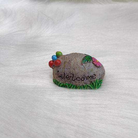 Stone with Welcome text miniature