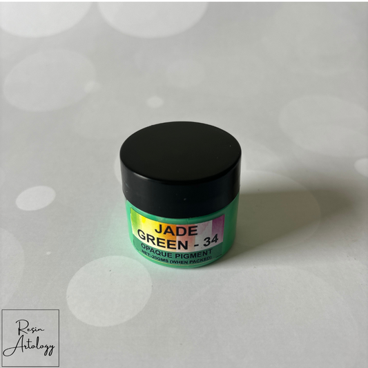 Jade green opaque pigment