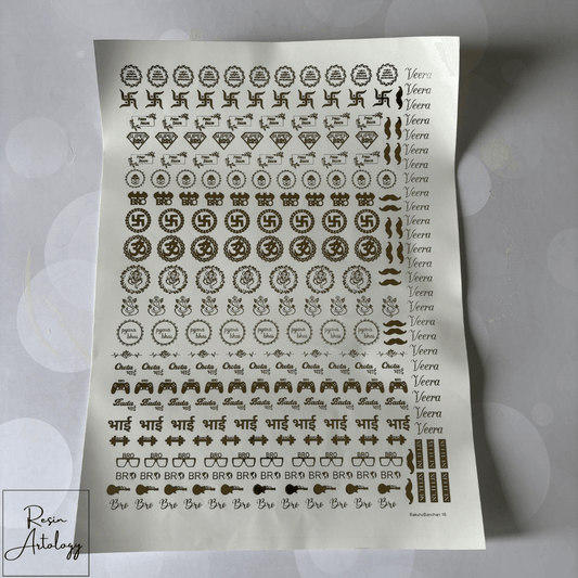 Rakhi Embossed Sticker Sheet