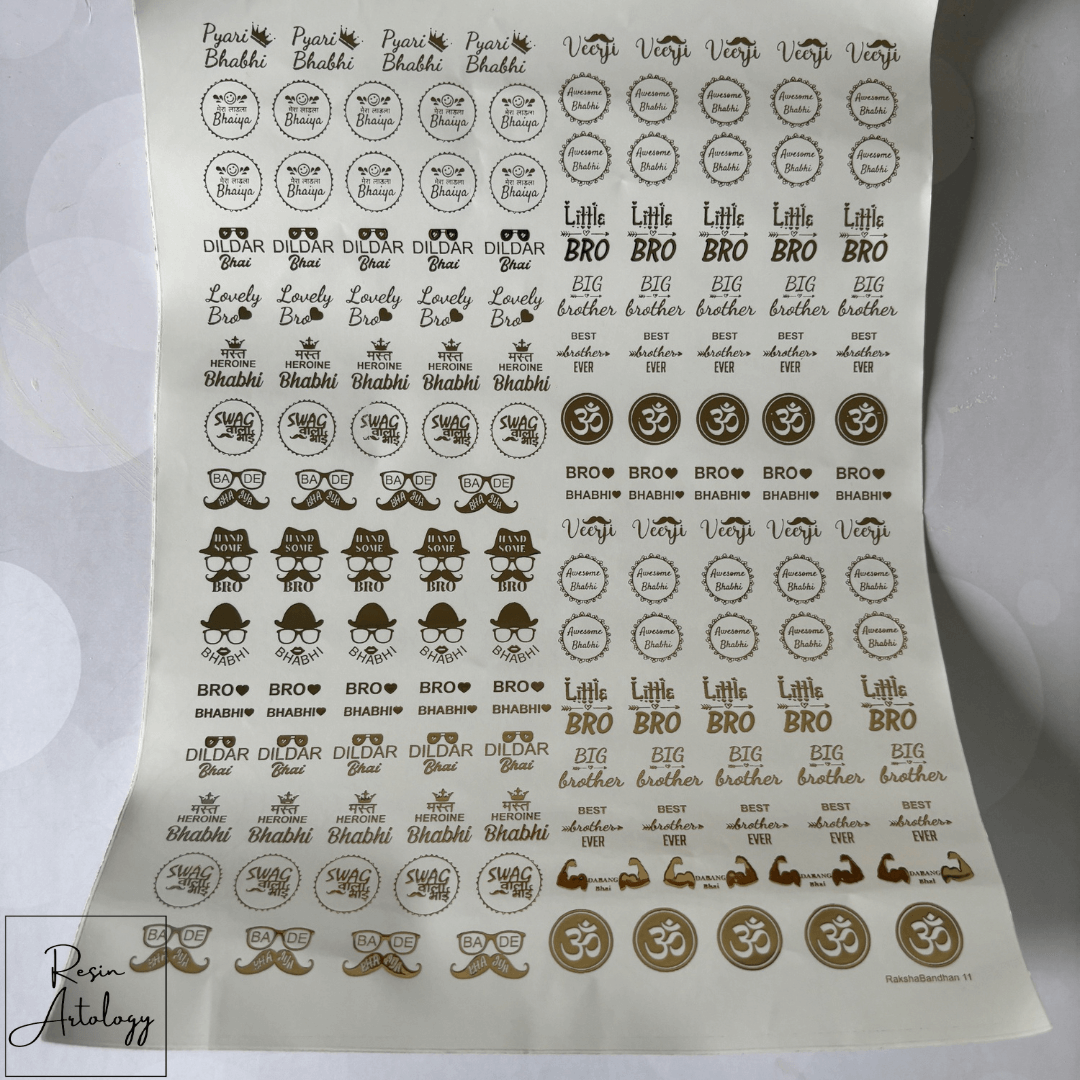 Rakhi Embossed Sticker Sheet 02