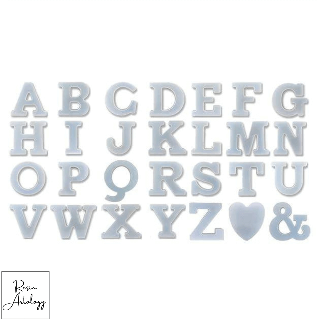 5.5” ABCD ALPHABET MOULD WITH HEART SHAPE MOULD