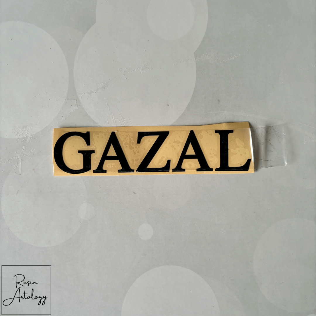 Customised Acrylic (Vinyl) Sticker - One Name - Size - 1.5'' Height