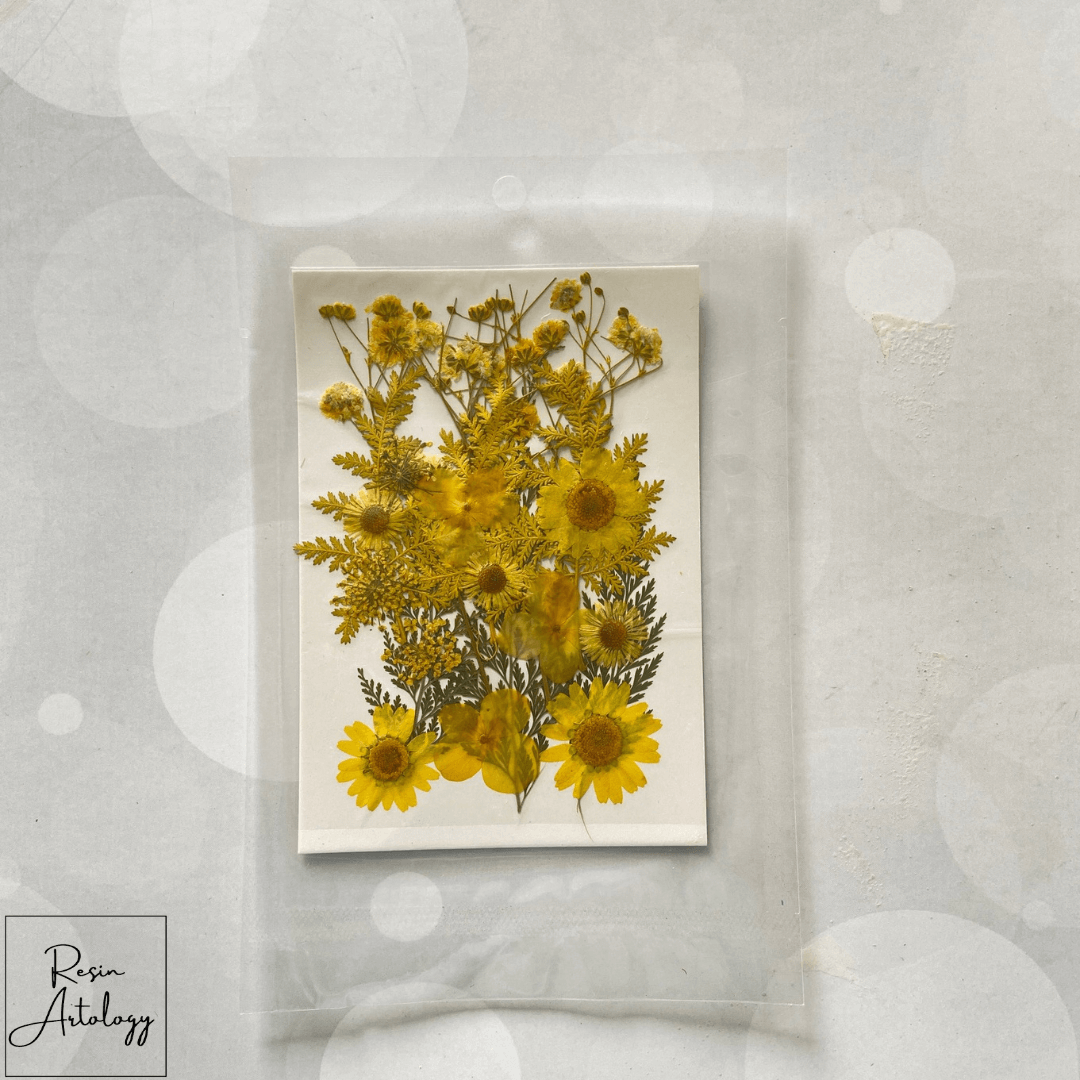 Pressed Flower Yellow Sheet