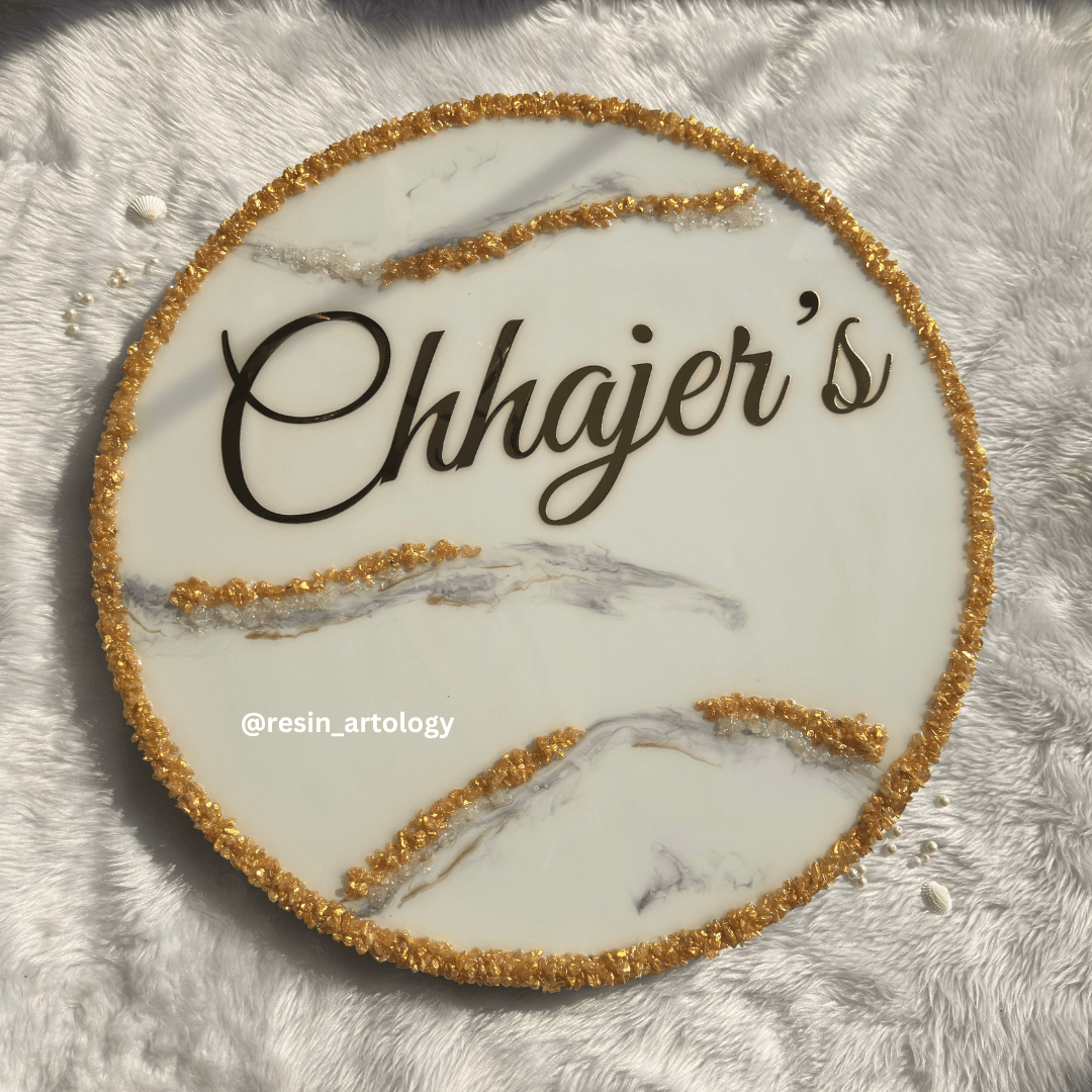 Resin Customized Name Plate - Personalized Gift - Customized with Your Text .