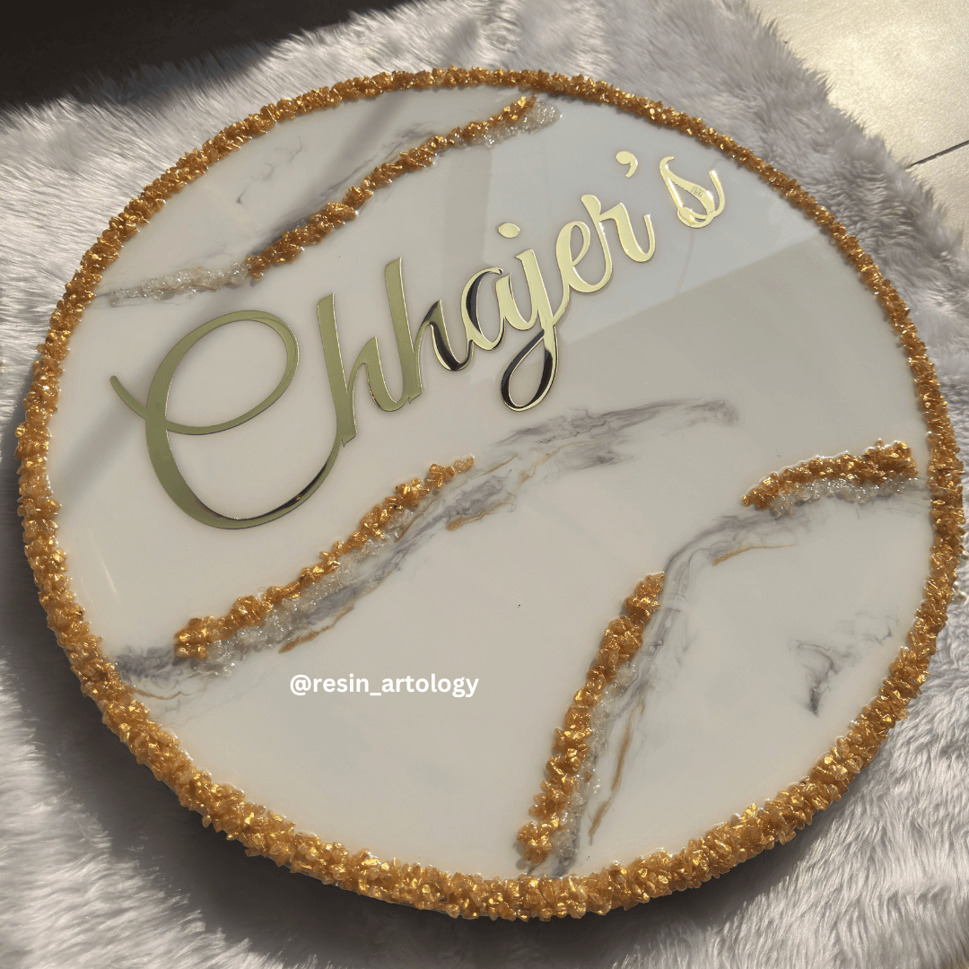 Resin Customized Name Plate - Personalized Gift - Customized with Your Text .