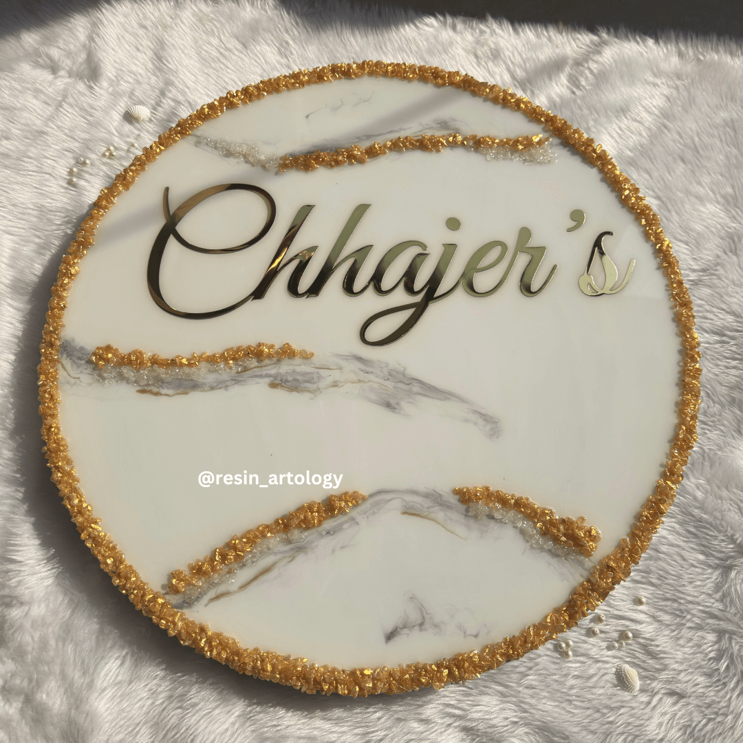 Resin Customized Name Plate - Personalized Gift - Customized with Your Text .