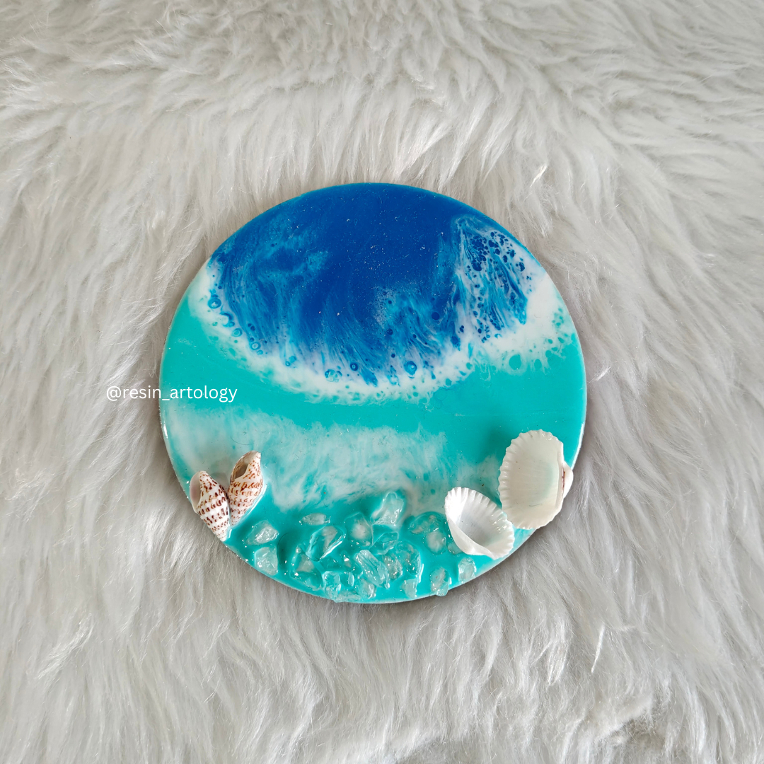 Epoxy Resin Coaster - ( Size - 4 Inch )