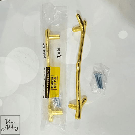 Golden Designer Tray Handle Metal ( 1 PAIR )