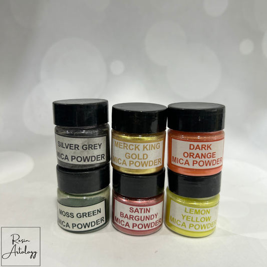 Set of 6 Pearl Mica Powder Pigment