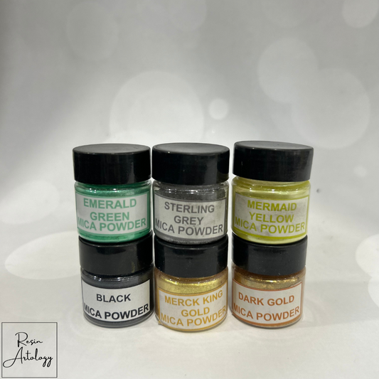 Set of 6 Pearl Mica Powder Pigment