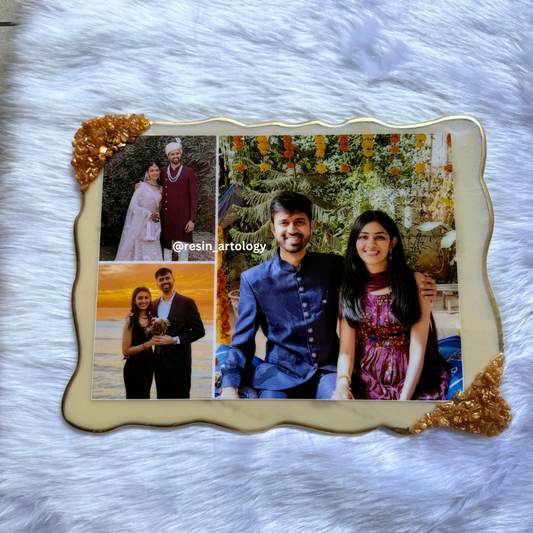 Customised Resin Photo Frame for Home Decor Personalized Gift - Customized with Your Photos and Text