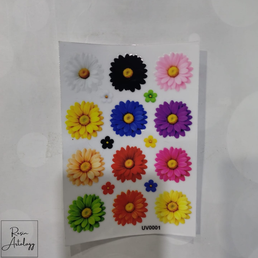 UV DTF MULTY PRESSED FLOWER SHEET