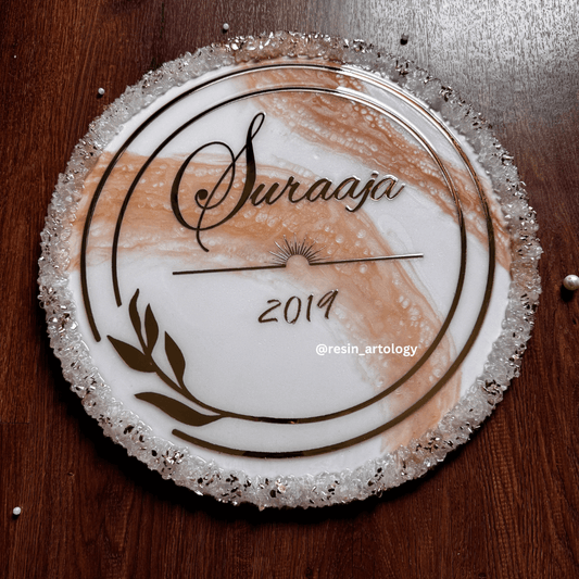 Resin Customized Name Plate - Personalized Gift - Customized with Your Text .